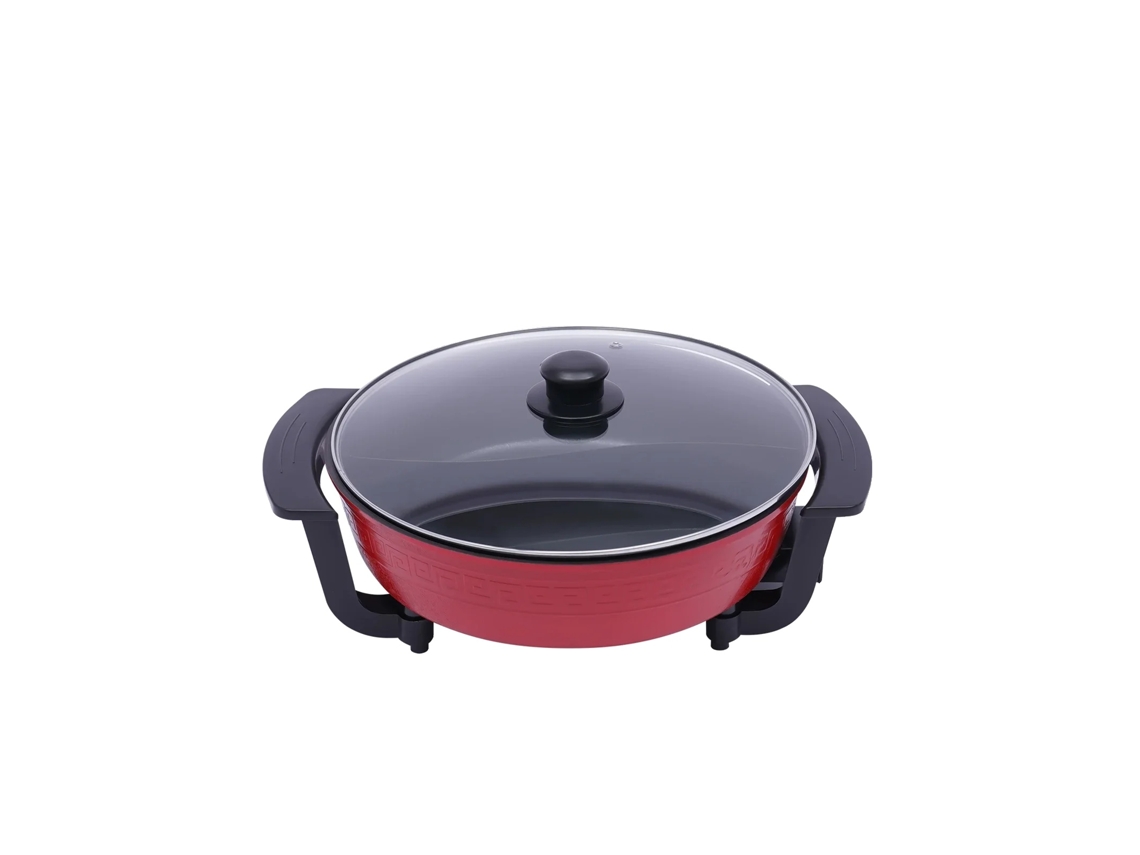 Sartén eléctrica, capacidad de 6 L, potencia de 1360 W, control de temperatura ajustable, color negro OEM