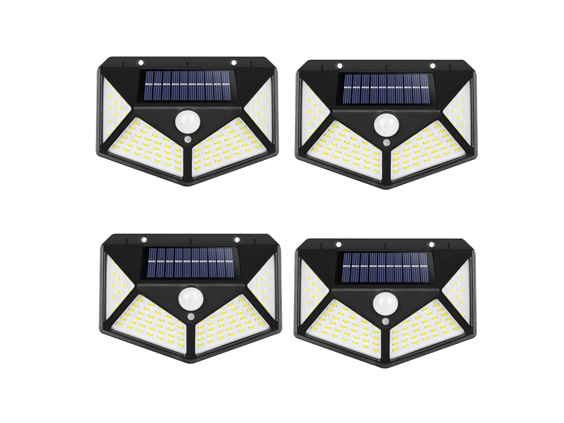 Luces solares para exteriores, luces de seguridad impermeables IP65 con modos de iluminación inteligentes y panel solar de alta eficiencia para jardín.