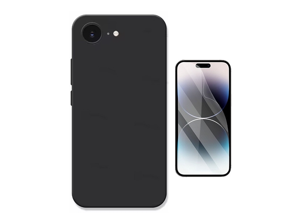 Kit Película Hydrogel Frente Capa Silicone Líquido Phonecare Para Apple Iphone 17e - Preto