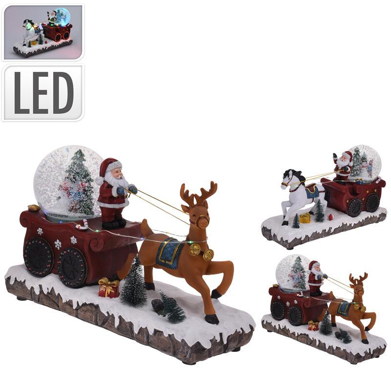 Blungi Papa Noel carro led 31x19 pilas