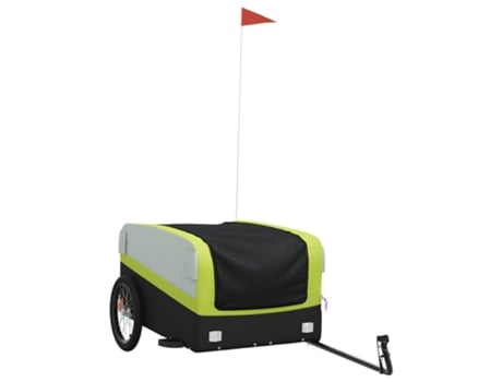 Remolque VIDAXL para bicicleta hierro negro y verde (45 kg)