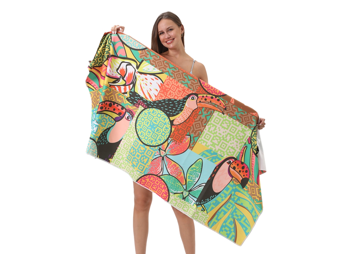 Toalla de playa de microfibra a rayas Yuysan, de alta absorción y secado rápido, 160 x 80 cm, modelo B35, color verde.