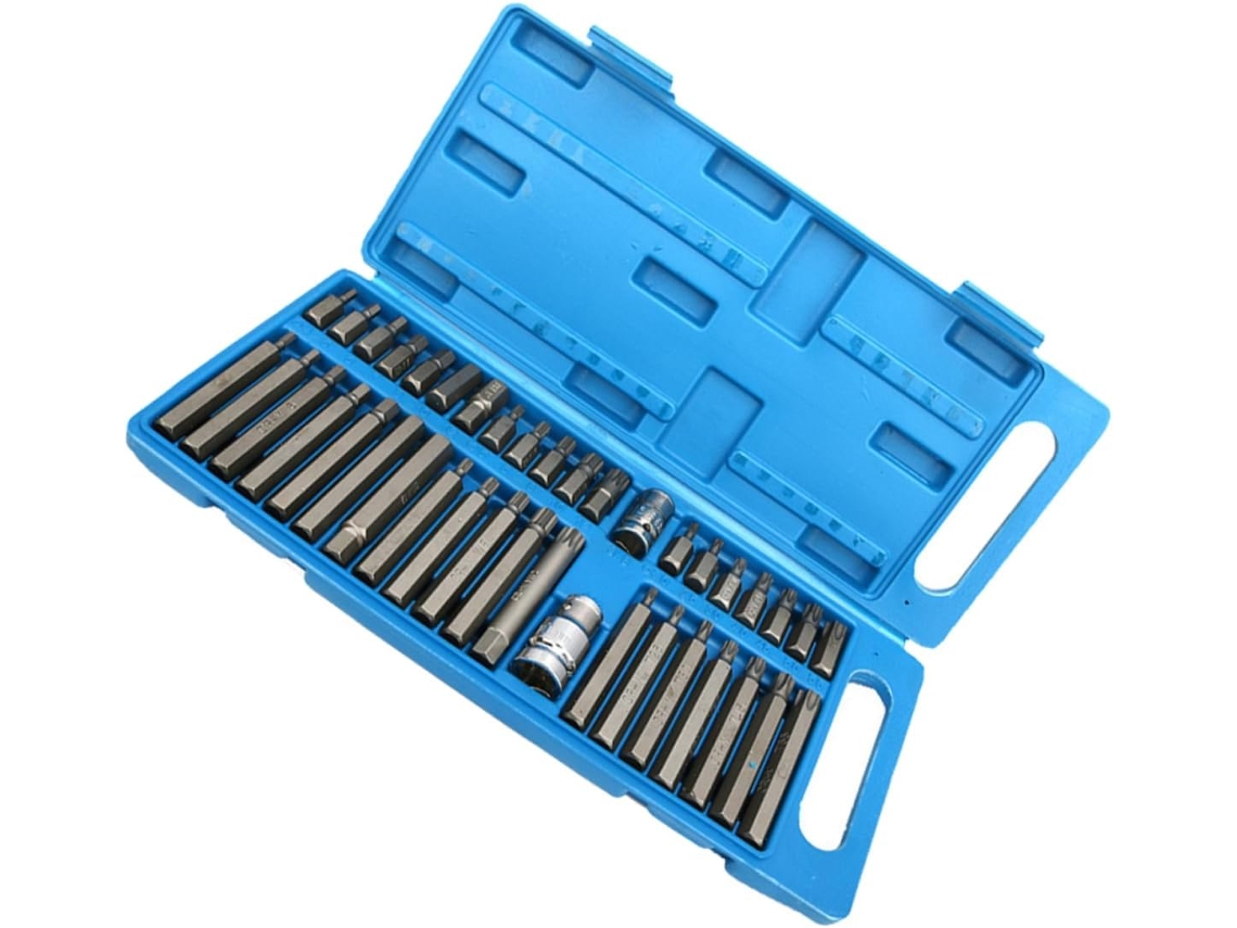 Juego de 40 llaves de carraca con vaso hexagonal para reparaciones de automóviles, ideales para el garaje y el hogar.