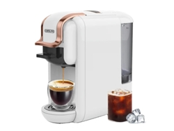 Cafetera, presión de bomba de 19 bares, capacidad para 2 tazas, depósito de agua de 0,6 l, color blanco, UE