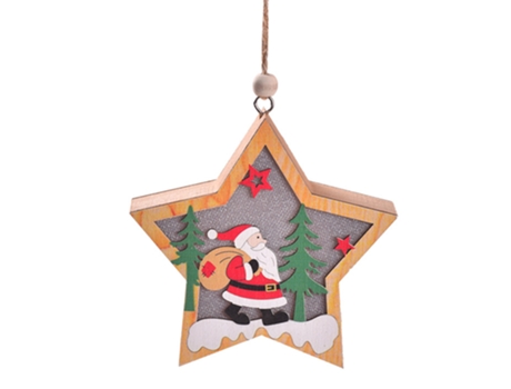Luz colgante de madera de Navidad del ornamento de la Navidad, para las decoraciones del árbol de navidad