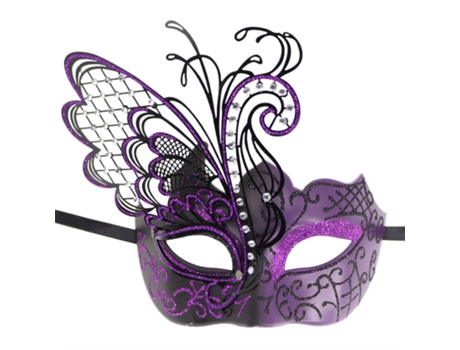 Butterfly Half Face Mask Plastic Metal Woman Party Props Halloween Cosplay Mask HHZ