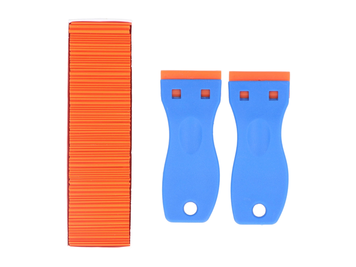 Kit De Herramientas De Raspado De 102 Piezas Con Doble Hoja De Acero Inoxidable Para Eliminar Pegamento, Adhesivos Y Residuos.