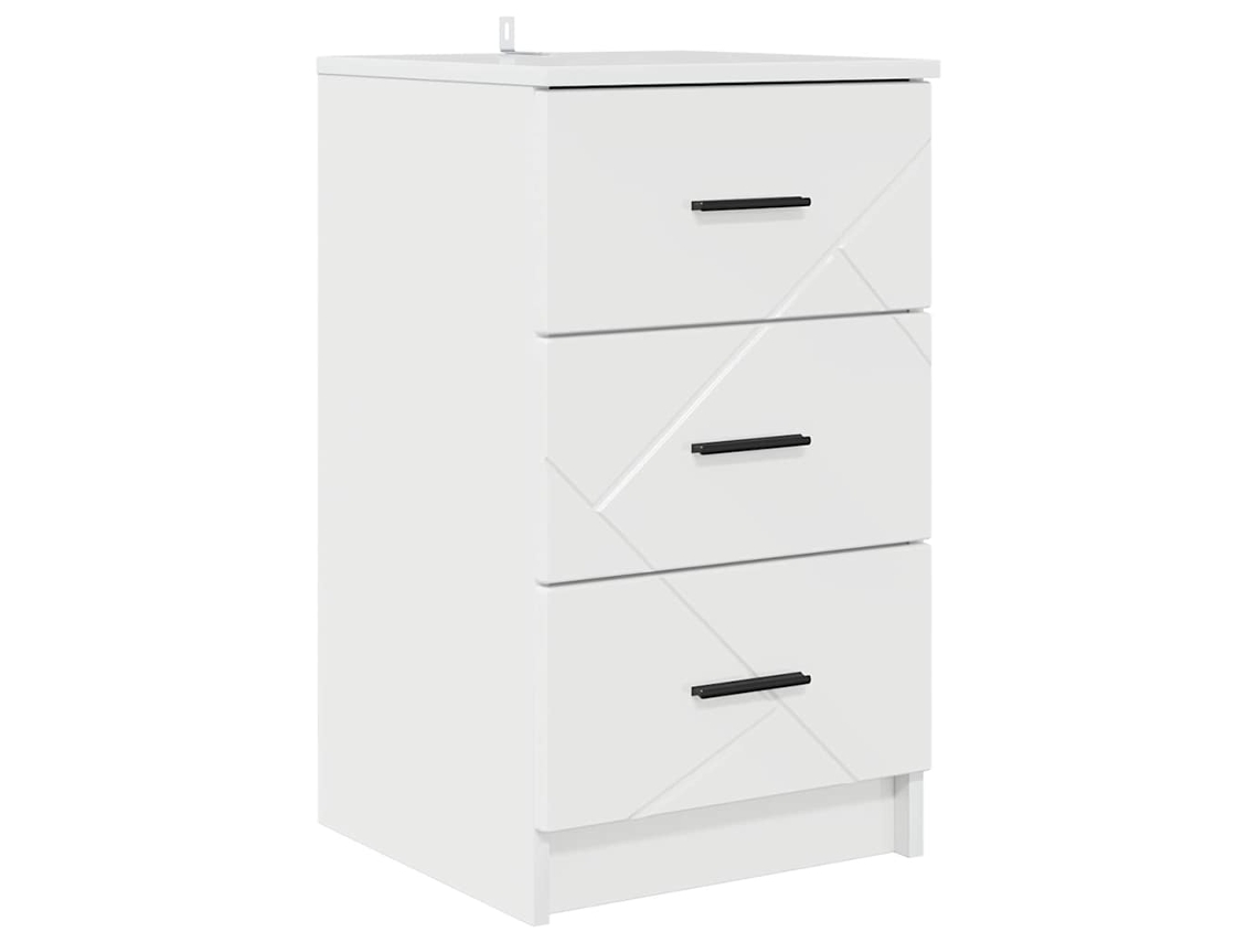 Maison Exclusive - Armario De Noche Con Cajón Blanco Brillante 38 X 38 X 66 Cm