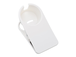 Soporte De Plástico Para Vasos Con Clip Para Escritorio, Fijación Lateral, Almacenamiento Para Vasos Y Botellas, Hogar, Oficina, Blanco