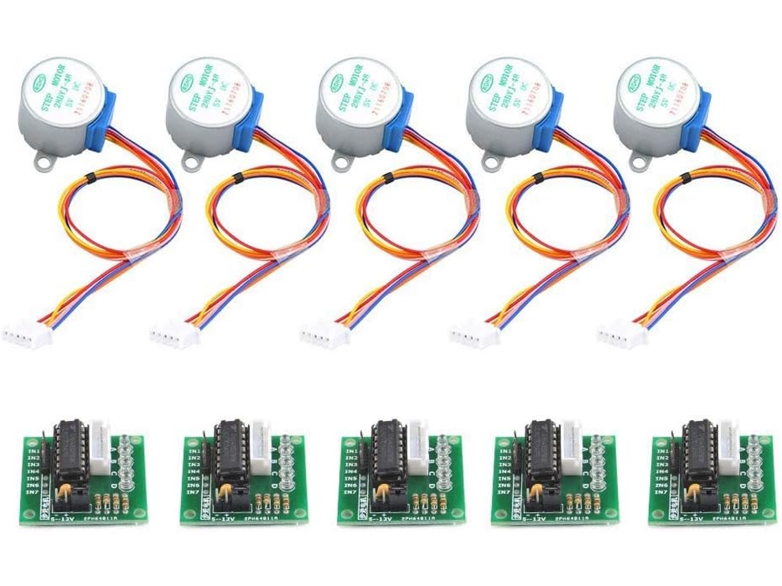 Motor paso a paso Uln2003 de 5 V (28byj 48) + placa controladora para Arduino (5 unidades)