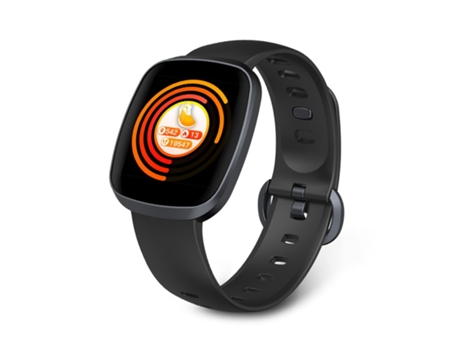 Smartwatch rastreador de monitor de fitness femenino a prueba de agua de presión arterial masculina para android ios negro
