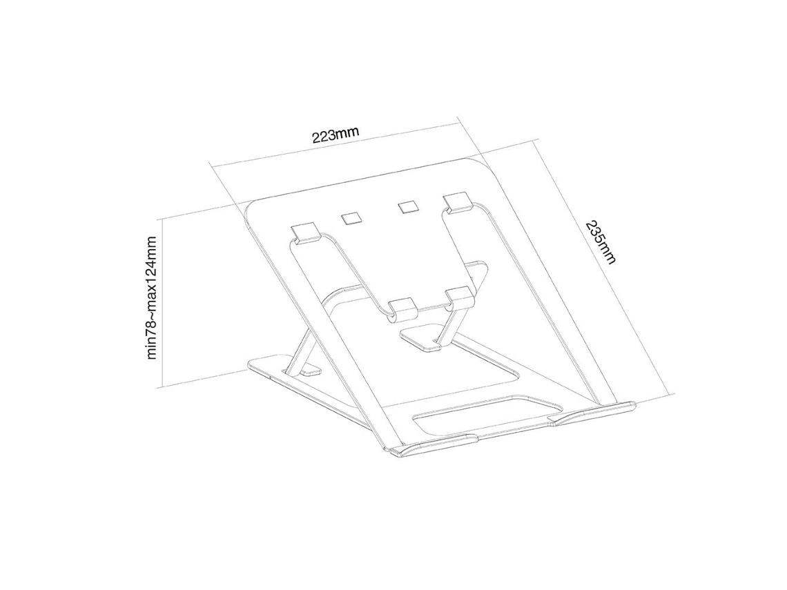 Neomounts de newstar nsls085 43,2 cm 17'' soporte para portátil gris