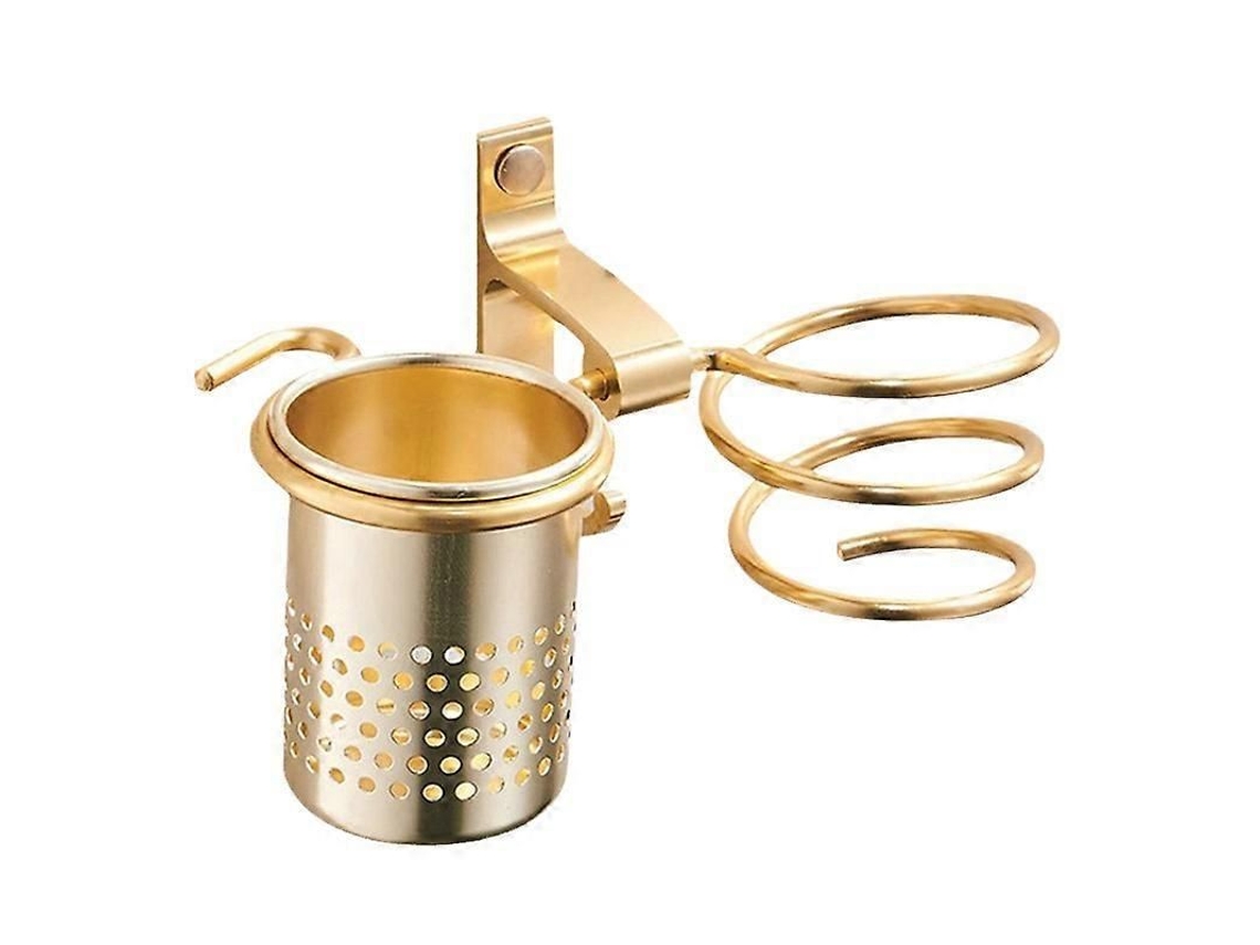 Soporte para secador de pelo con vaso, de pared, multifuncional, para cepillo y plancha de pelo, modelo GOKOCO.