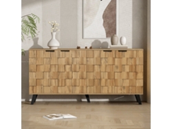 Aparador moderno de 4 puertas para salón, dormitorio y comedor (160,5 x 35,5 x 78 cm)