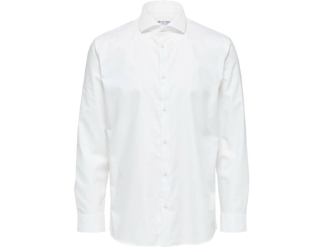 Camisa SELECTED Slim Algodón Hombre (L - Blanco)