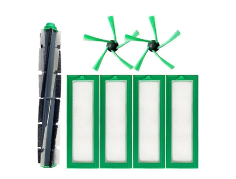 Cepillo de Filtro para Vorwerk Kobold Vr200 Vr300 1 Cepillo Redonda + 4 Filtros + 2 Cepillos Laterales Jskee