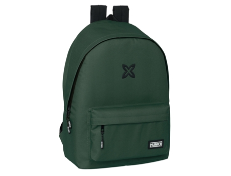 Mochila Escolar SAFTA +usb munich basicos (Verde - Poliéster 600D)