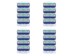 Paquete De 16 Recambios De Cuchillas De Afeitar Gillette Fusion De 5 Capas Para Hombre, Color Naranja, Con Protección Para La Piel.