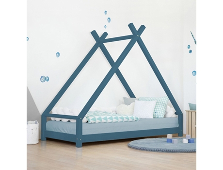 Cama tipi infantil TAHUKA 80 x 160 verde petróleo BENLEMI