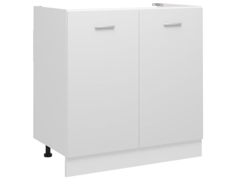 MAISON EXCLUSIVE - Armario inferior fregadero contrachapada blanco 80x46x81,5 cm