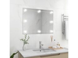 Espejo de Pared Sin Marco con Luces Led Cristal Rectangular