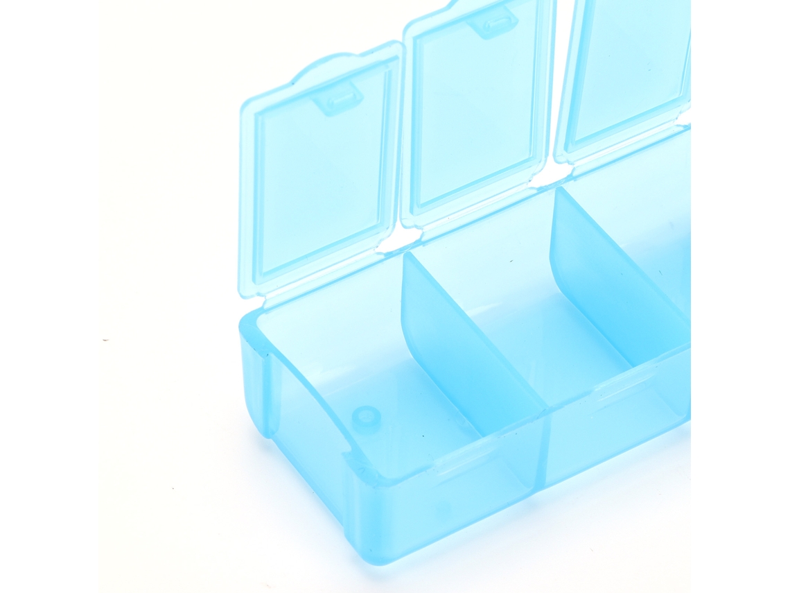 Caja De Plástico De 7 Compartimentos Para Guardar Joyas, Ideal Para Viajes, Con Paleta De Agua.