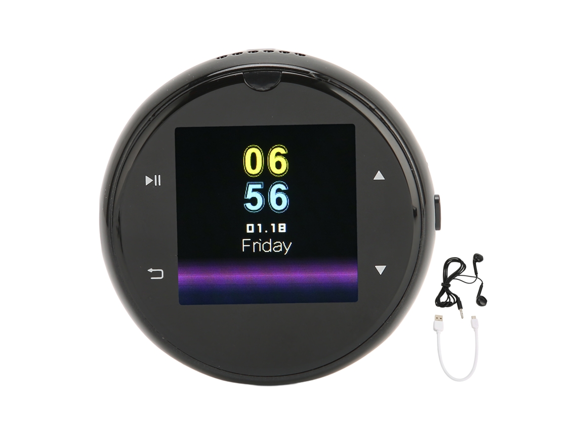 Reproductor Mp3 Bluetooth 4.2 Sonido Sin Pérdidas Pantalla De 1,54 Pulgadas Botón Táctil Reproductor De Música Portátil Negro