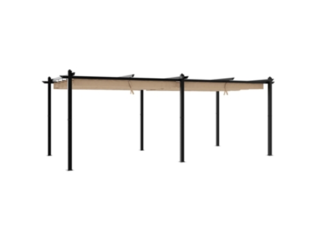 Cenador De Jardín VIDAXL Gris Topo Aluminio (3x6 m)