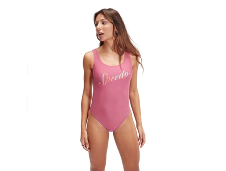 Roupa de Banho Logo Deep U-Back Rosa 32 Mulherspeedo