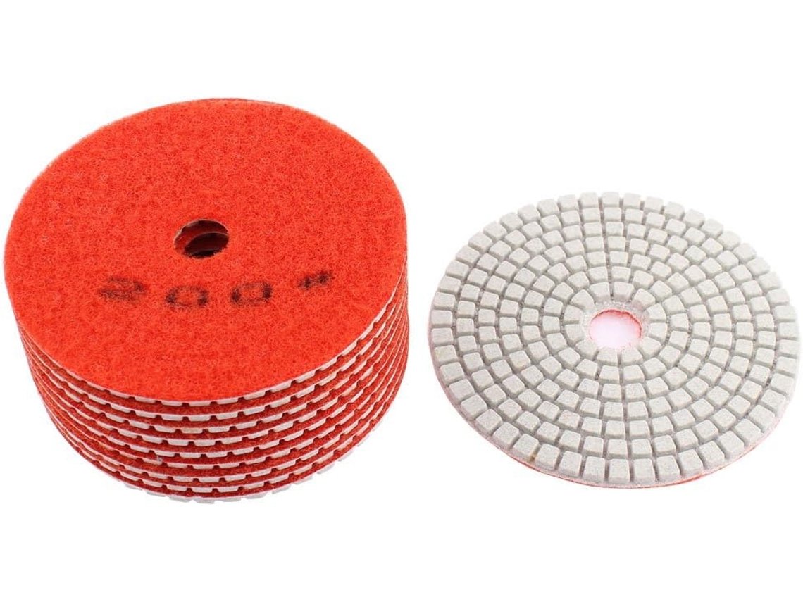 Almohadillas De Pulido De Diamante Para Granito, Mármol Y Hormigón, Grano 200, 100 Mm De Diámetro,