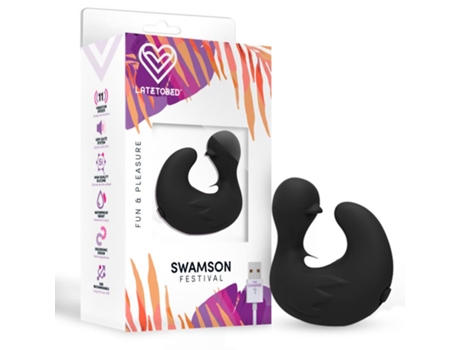Swamson Dedal Patito Estimulador Usb Silicona Negro FESTIVAL