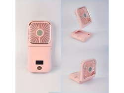 Ventilador Portátil Con Pantalla Digital, Diseño Plegable Ideal Para Llevar Alrededor Del Cuello, Carga Usb, Fácil De Usar, Alta Resolución.