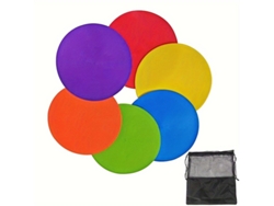 (6 Piezas) Marcadores De Fútbol Redondos, Planos Y En Forma De Cono, Adecuados Para Entrenamiento.