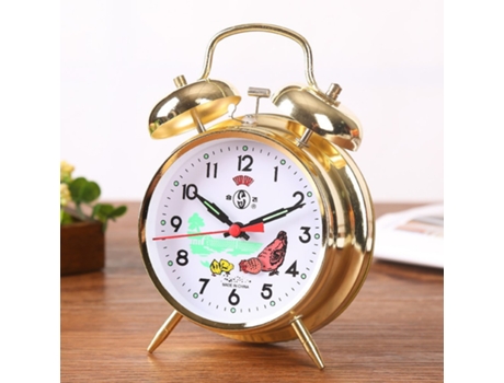 Despertador de reloj de escritorio silencioso vintage con reloj despertador de luz nocturna HHZ
