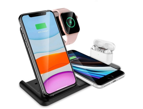 Estación de Carga Sem Rápido Certificação para iPhone 12 Pro/12 YIZHOOD Negro