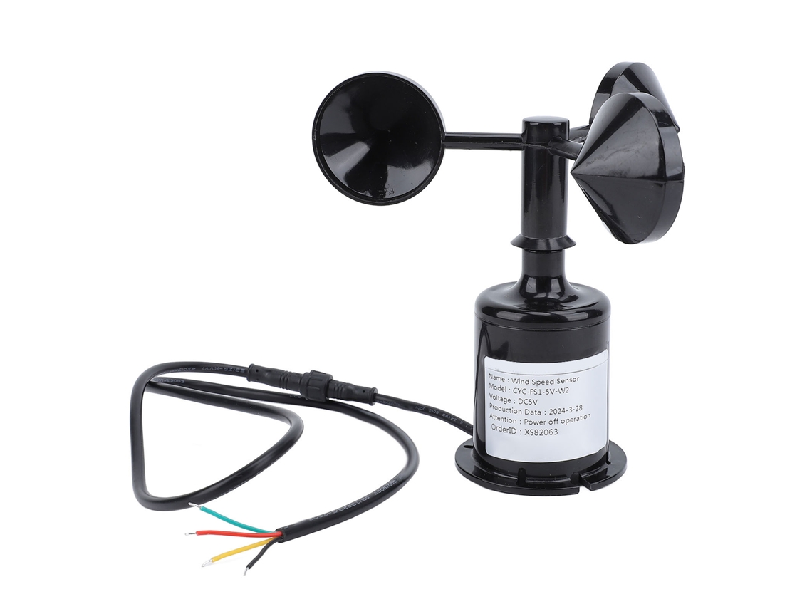 Anemómetro Con Sensor De Velocidad Del Viento De Alta Precisión, Cable De 0,8 M, 5 V Cc, 3 Aspas, Ip64