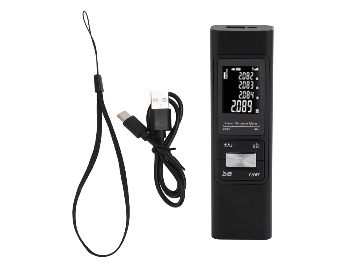 Cinta Métrica Láser Bilateral Digital Con Líneas Cruzadas, Nivel Electrónico, 500 Mah, Ip54