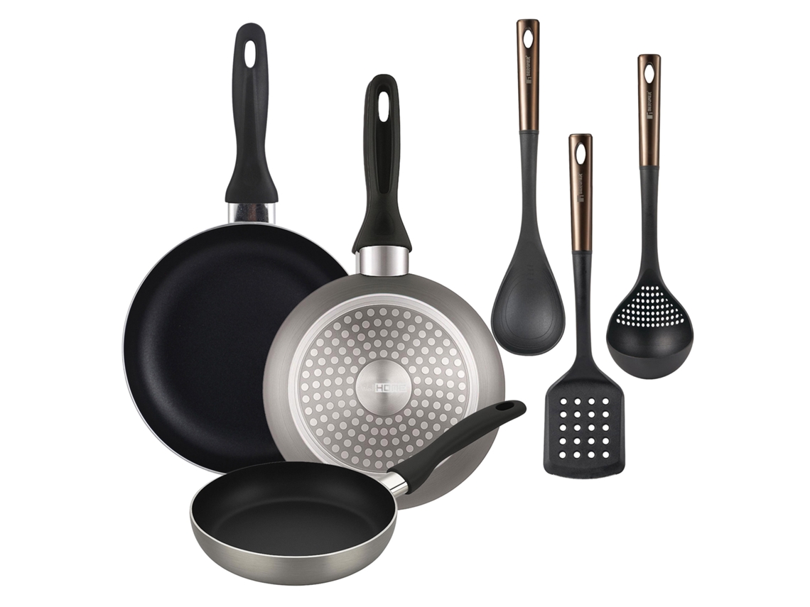 Juego De 3 Sartenes Ø16ø20ø24cm Wellhome Y Utensilios De Cocina