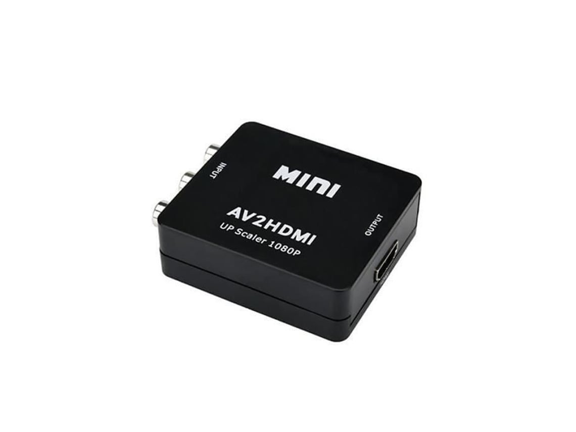 Adaptador Convertidor Mini Rca Av A Hdmi, Convertidor Compuesto Av A Hdmi Para Hdtv 1080p