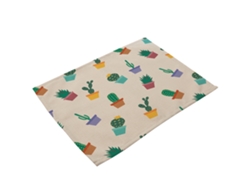 Mantel lavable y resistente al calor con estampado de cactus para tazón o taza (3)