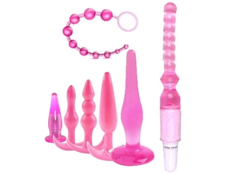 Plug Anal PETHUEL Starter Kit 7 piezas XYX-H3-0426-2 Rosa