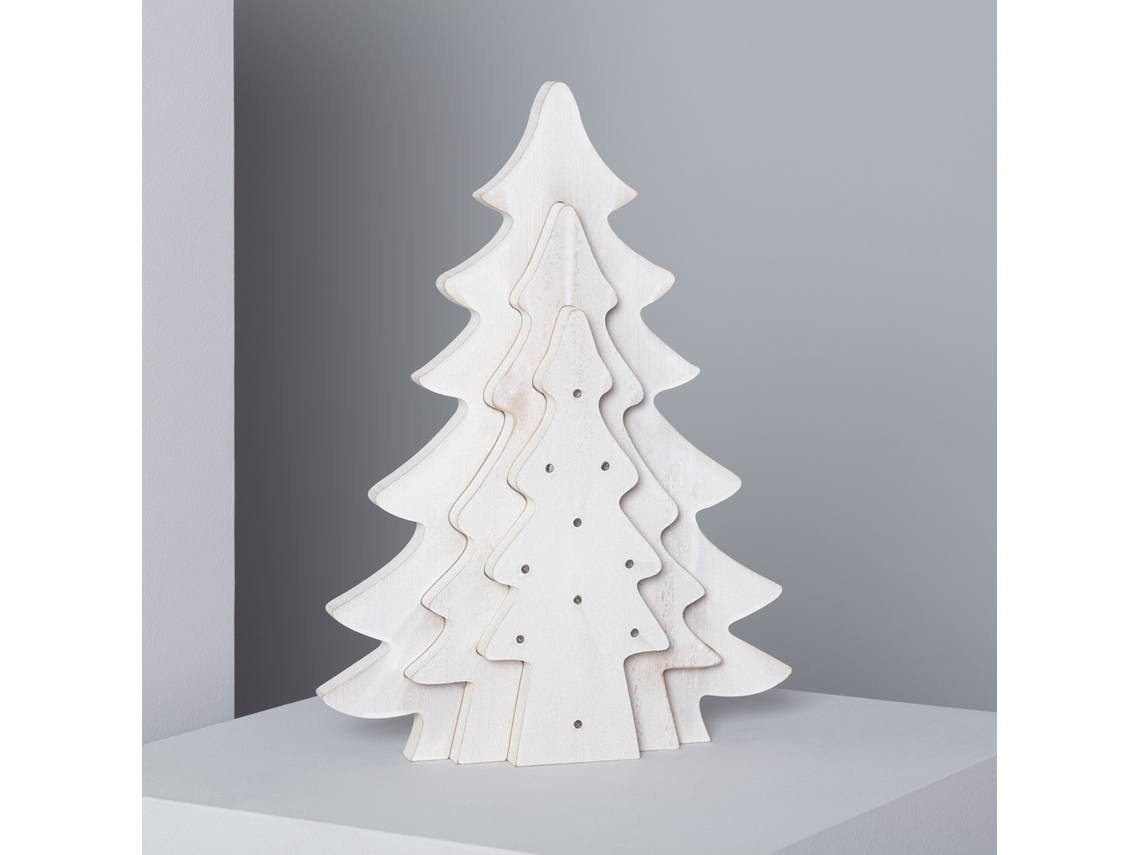 Árbol de Navidad LEDKIA (Blanco -  -  - Madera)