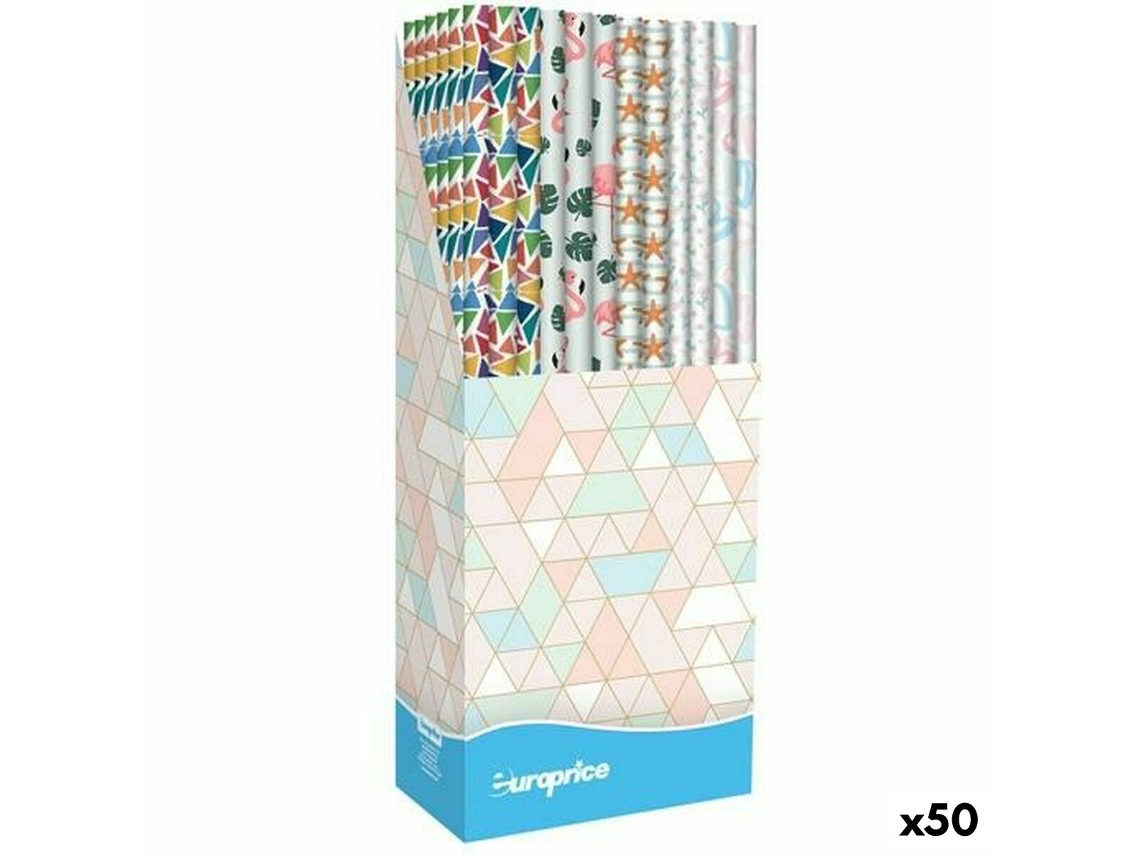 Papel de Regalo Europrice Melody Multicolor Rollo 70 x 200 cm (50 Unidades)