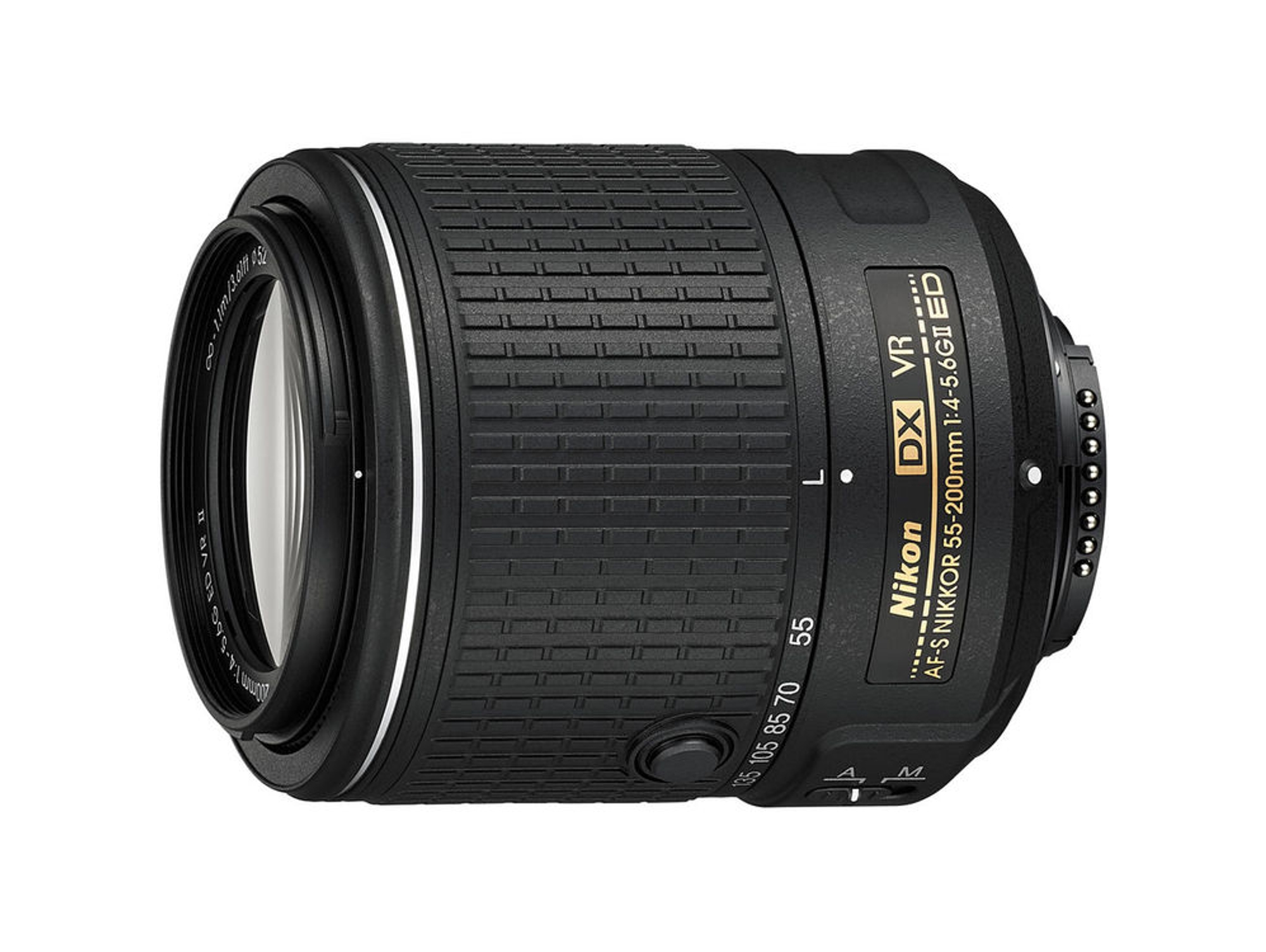 Objetivo NIKON AF-S DX VR Zoom-Nikkor 55-200mm f/4-5.6G ED II (Negro - Apertura: f/4 - f/32)