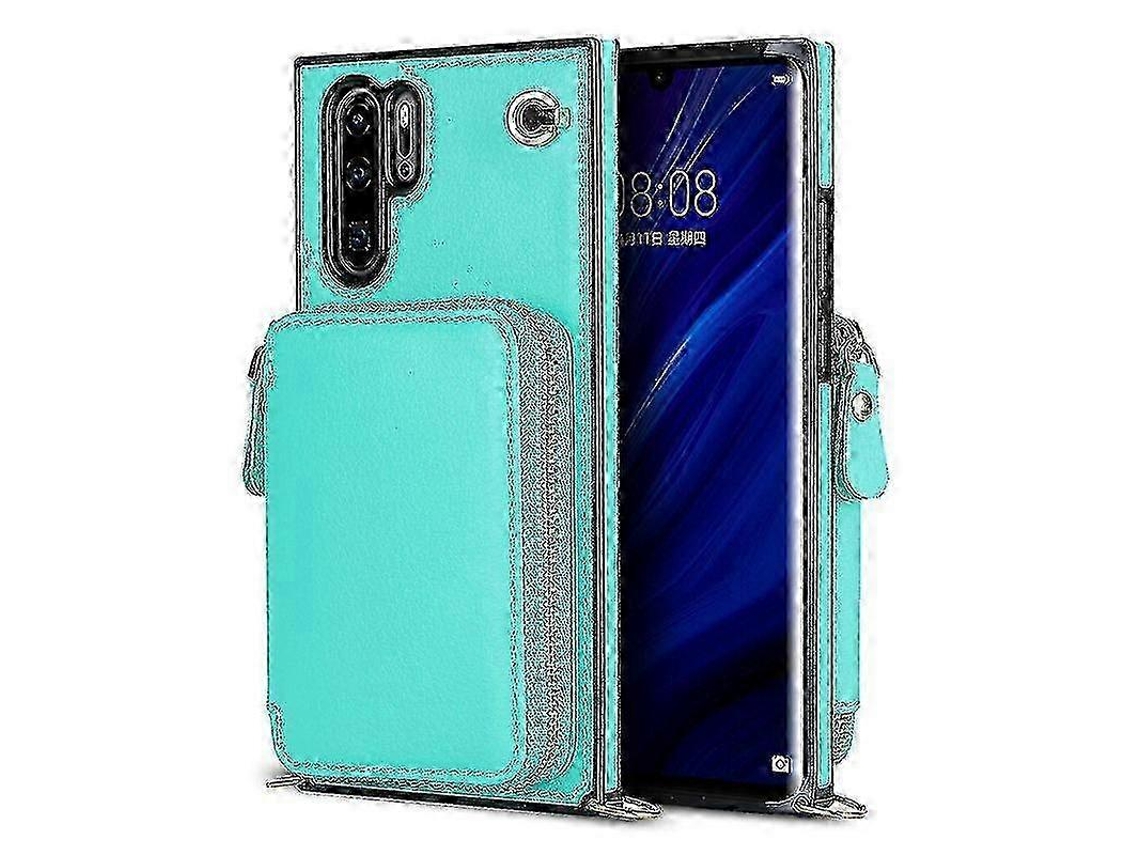 Blue2025 Wallet Function Phone Case For Huawei P30 Pro With Card Holder Shoulder Strap Woman P202411261300