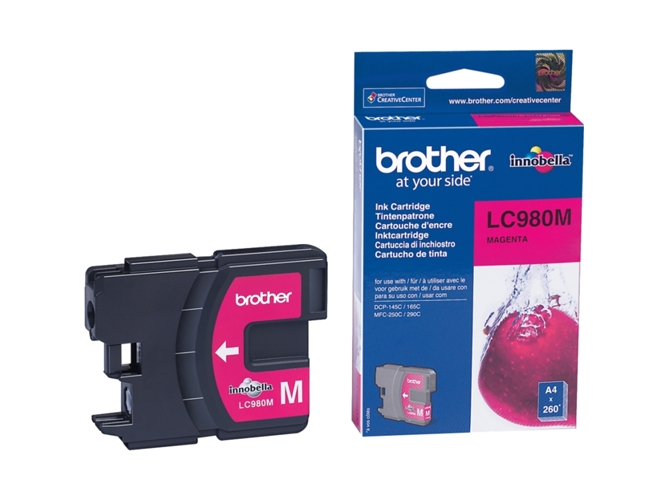 Cartucho de tinta Original BROTHER LC980MBP Magenta 260 páginas