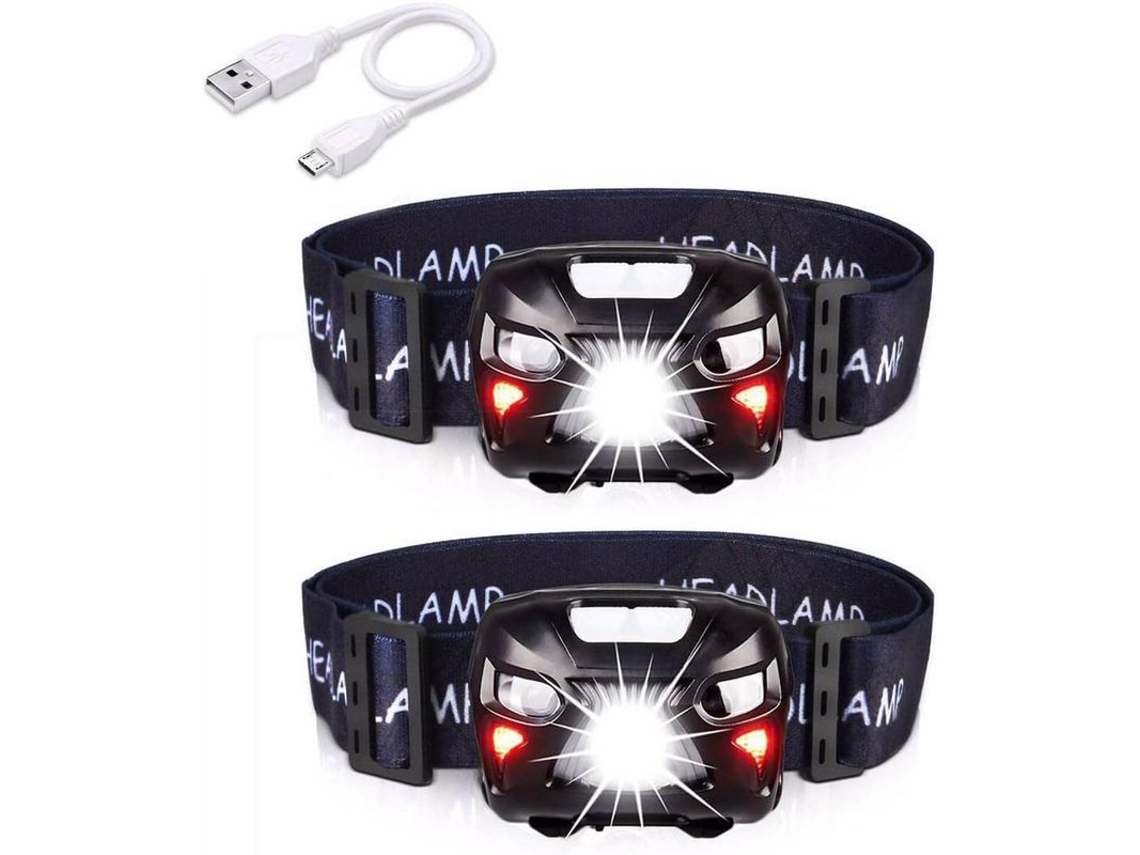 Linterna Frontal Led Recargable Usb 400lm 8 Modos Luz Sensor Movimiento Ipx4 Impermeable