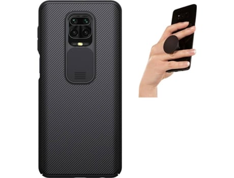 Carcasa y Popsocket Xiaomi Redmi Note 9 PRO Camshield Nillkin Negro
