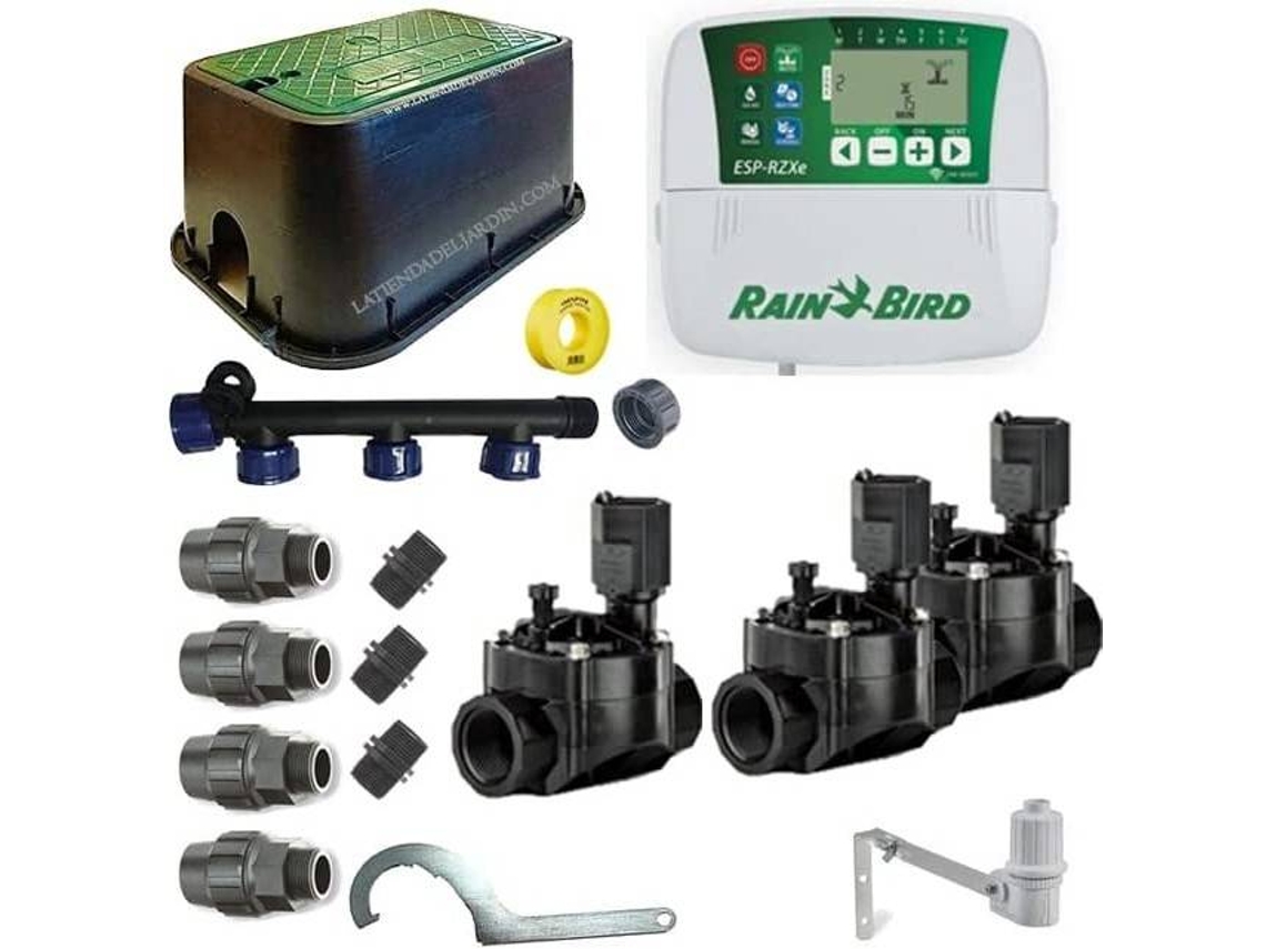 Kit Profesional Riego Automático RAIN BIRD de 3 Zonas 24V