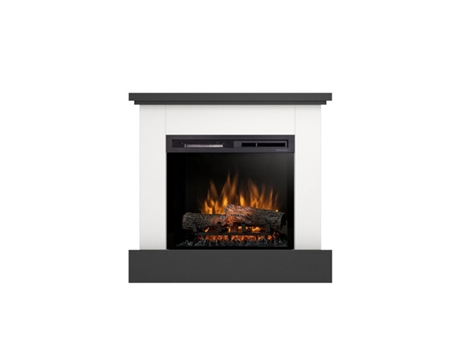 Chimenea eléctrica LED de pie YUKON 23' 92 x 86 x 29 Blanco mate / Negro OUTINFIRE